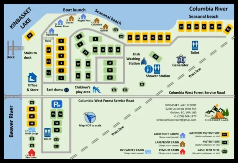 Kinbasket Lake Resort Map