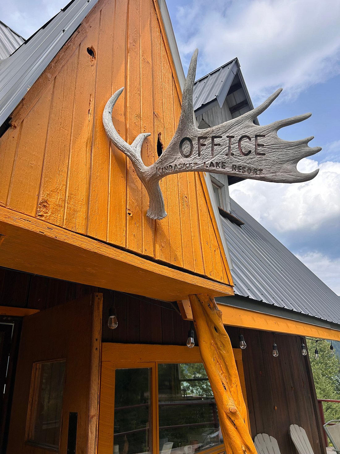 View of Kinbasket Lake Resort office building